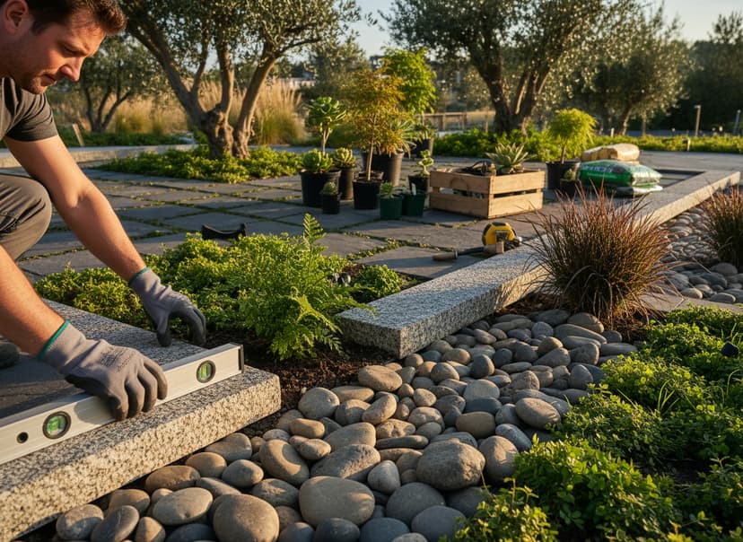 Paysagiste créatif dans un jardin