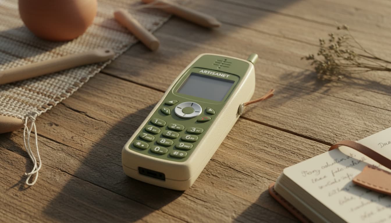 telephone-vintage-gsm-pour-gerer-une-petite-entreprise-artisanale